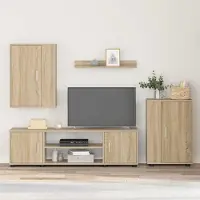 Prolenta Maison Exclusive - Ensemble de meubles TV en bois imitation chêne Sonoma