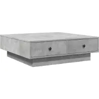 Syfax Table basse Gris béton 90x90x28 cm Aggloméré