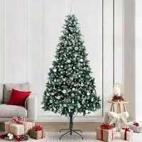 vidaXL Pratique Arbre de Noël artificiel 300 LED avec support Vert 240 cm - Arbres de Noël artificiels ,meubles design 9639697 2parcel