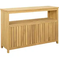 Syfax Table console de jardin Acacia clair 110 x 35 x 75 cm