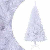 Syfax Arbre de Noël artificiel avec branches épaisses blanc 120cm PVC