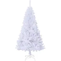 Syfax Arbre de Noël artificiel avec branches épaisses blanc 120cm PVC