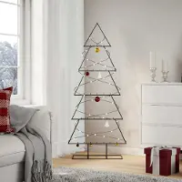 Prolenta Maison Exclusive - Sapin de Noël métallique pour décorations Noir 150 cm