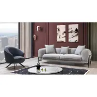 AEA Canapé gris Canapé trois places auteuil moderne 2pcs