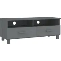 Sonstiges Meuble TV HAMAR Gris foncé 106x40x40 cm Bois massif de pin