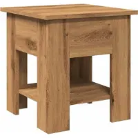 Syfax Table basse chêne artisanal 40x40x42 cm bois d'ingénierie
