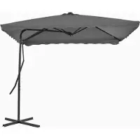 Syfax Parasol d'extérieur avec mât en acier 250 x 250 cm Anthracite
