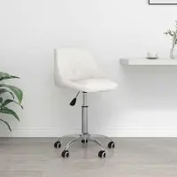 vidaXL Chaise de bureau durable Pivotante Blanc Similicuir - Chaises de bureau Octo5413066 1parcel