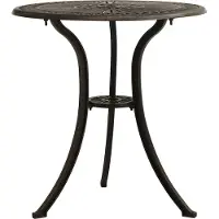 Syfax Table de jardin Bronze 62x62x65 cm Aluminium coulé