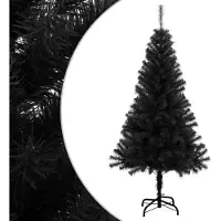 Prolenta Maison Exclusive - Sapin de Noël artificiel avec support, noir, 120 cm, PVC