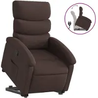 Syfax Fauteuil inclinable marron foncé tissu