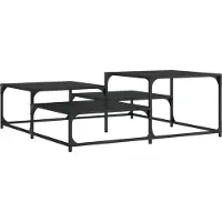 Syfax Table basse noir 107x107x40 cm bois d'ingénierie