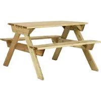 Syfax Table de pique-nique et bancs 110x123x73cm Bois de pin imprégné