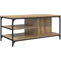 Syfax Table basse Chêne artisanal 100 x 50 x 45 cm Bois d'ingénierie