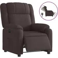 Syfax Fauteuil Relax Electrique Tissu Marron Foncé