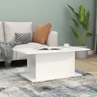 Prolenta Maison Exclusive - Table basse blanche 102x55,5x40 cm Matériau dérivé du bois