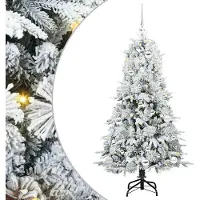 Syfax Sapin de Noël Artificiel à Branches Articulées Blanc 150 cm