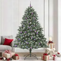 vidaXL Best Möbel Arbre de Noël artificiel avec 300 LED Vert 160 x 160 x 240 cm - Arbres de Noël artificiels Cloris Nouveau6548704 2parcel