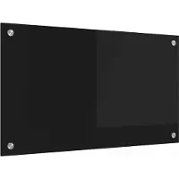 Syfax Crédence de cuisine Noir 70 x 40 cm verre trempé
