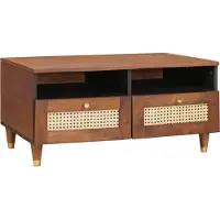 Syfax Table basse avec tiroir 80 x 54 x 40 cm Bois de mangue massif