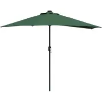 Syfax Parasol de jardin Vert 294 x 150 x 224 cm Polyester et Acier