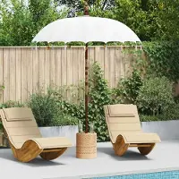 Prolenta Maison Exclusive - Parasol balinais avec base, modèle 250, dimensions : 190 x 190 x 250 cm