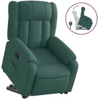 Syfax Fauteuil inclinable vert foncé tissu