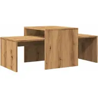 Syfax Table basse chêne artisanal 100x48x40 cm bois d'ingénierie