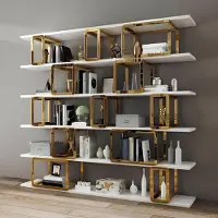 AEA Design Séparation Murale Étagère Salon Chambres Armoires Acier Inoxydable Étagères Livres Armoire Nouveau