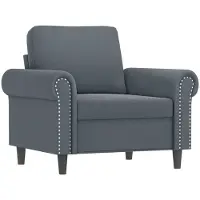 Syfax Ensemble de canapés 3 pcs avec coussins Gris foncé Velours