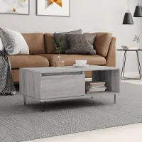 Prolenta Maison Exclusive - Table basse gris Sonoma 90x50x36,5 cm Matériau dérivé du bois