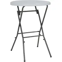 Syfax Table de bar pliante Blanc 80 x 110 cm PEHD