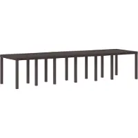 Syfax Table de Jardin Marron 350 x 100 x 74 cm polyrotin