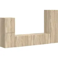 Syfax Ensemble meuble TV 4 pcs Chêne Sonoma Bois d'ingénierie