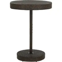 Prolenta Maison Exclusive - Table de jardin marron 75,5 x 106 cm en polyrotin