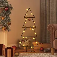 Prolenta Maison Exclusive - Sapin de Noël métallique pour décorations Noir 125 cm