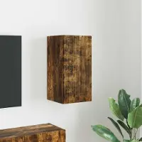 Prolenta Meuble TV mural exclusif - Dimensions : 30 x 31 x 60 cm - Matériau : panneau de particules imitation chêne fumé