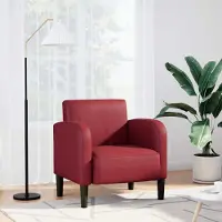 vidaXL Meuble Fauteuil avec accoudoirs bordeaux 54 cm similicuir 4100532