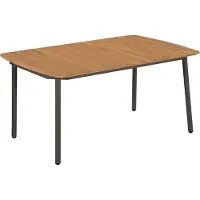 Syfax Table de jardin 150 x 90 x 72 cm Bois d'acacia solide et acier