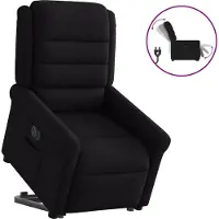 Syfax Fauteuil inclinable électrique noir tissu