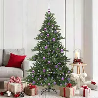 vidaXL Design Arbre de Noël artificiel pliable avec 300 LEDs 180 cm PVC - Arbres de Noël artificiels 2025 Nouveau8040055 2parcel