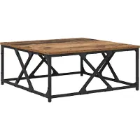 Syfax Table basse Bois Ancien 70 x 70 x 30 cm Bois d'ingénierie