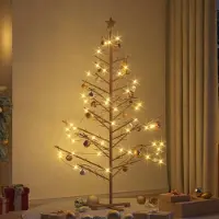 Prolenta Maison Exclusive - Sapin de Noël en bois brun, 180 cm, en pin massif