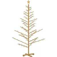 Syfax Sapin de Noël en bois, marron, 180 cm, en pin massif