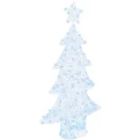 Syfax Sapin de Noël avec 160 LED Blanc froid 150 cm Acrylique