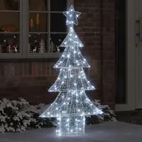 Prolenta Maison Exclusive - Sapin de Noël avec 160 LED blanches froides, 150 cm, en acrylique