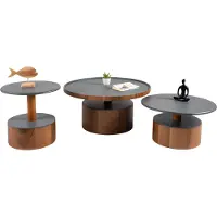 Xl Moebel Gmbh Table d'appoint Table basse Table de salon Table de canapé Élégant Moderne 3 pièces