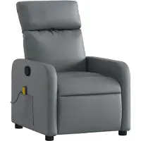 Syfax Fauteuil de massage inclinable Gris Similicuir
