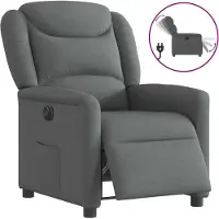 Syfax Fauteuil inclinable électrique Gris foncé Tissu