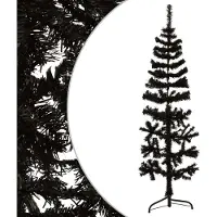 Prolenta Maison Exclusive - Support d'arbre de Noël artificiel, design élancé, couleur noire, 120 cm